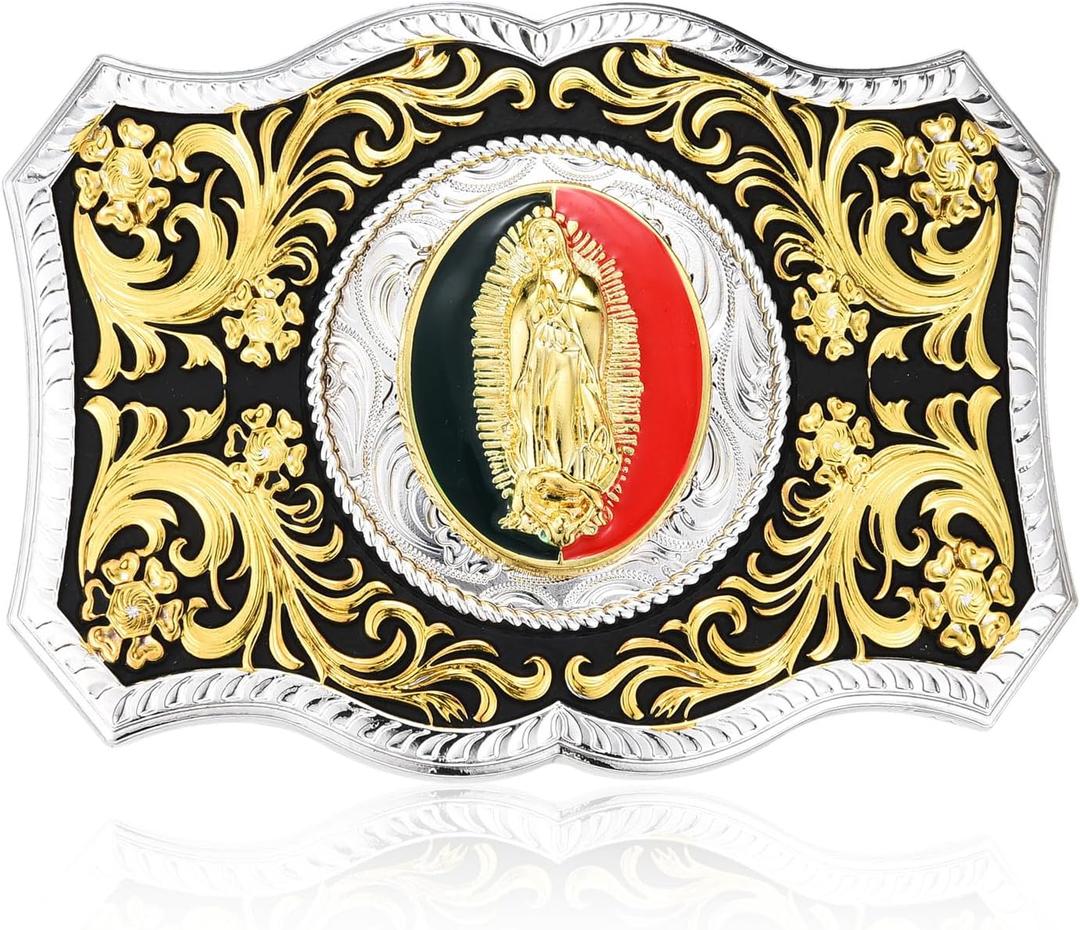 Western Belt Buckle for Men Women, Vintage Native American Cowboy Belt Buckle Mens