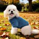 3 Pack Dog Sweater Clothes for Small Dogs Girls Boys with Reflective Strip Small Dog Sweaters Coat Soft Warm Pet Puppy Clothes Sweater (Grey+Blue+Navy, S(Back:8.26",Chest:12.20", Neck:9.05"))