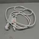 EP 25 Ft Indoor Short Flat Plug Extension Cord, Low Profile 3 Prong Grounded Flexible White Power Cable for Laptops, Coffee Makers, Office Home Appliances, 16/3 Gauge 13A 125V 1625W ETL Listed