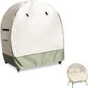 Sobana Waterproof Egg Chair Cover with Double Zipper,Outdoor Double Seat Hanging Egg Chair Cover, 35.4 x 57.1 x 56.3 Inch,Beige