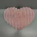 12.9 Inch Heart Pillow Cute Soft Decorative Throw Pillows, Heart Shaped Fluffy Faux Fur Pillows Cushions for Couch Sofa Bed Bedroom Room Home Decor Aesthetic (1, Pink, Small-12.9"x9.5")