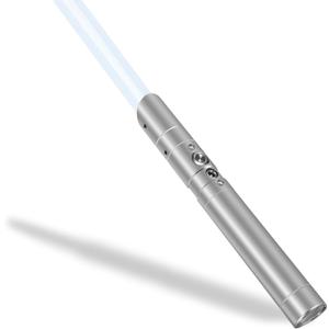 Lightsaber Rechargeable 7 RGB Color Metal Hilt Dueling LED 38inch Light Saber for Adults Cosplay Accessories with Sound Mode (Silver)