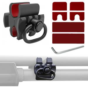 GOTCIAL Shotgun 12Ga Barrel Clamp W/Built-in QD Forward Sling Swivel Socket, 3-Slot Picatinny Rail Mount (1.25 in QD Sling Swivel and 2 PCS 4x6 mm Gasket Silicone Elastomer Included)