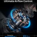 DREO Smart Ceiling Fan with Lights, 52 Inch, 12 Speeds & 3 Fan Modes, Stepless, Dimmable LED Light, Timer, 22dB Quiet DC Motor, Remote/APP/Alexa Control, Silver Ceiling Fans Indoor, 2026 Upgraded