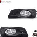 Fog Lights Assembly for 2006 2007 Honda Accord Sedan 4 Door Replacement Kit with Wiring and Switch H11 12V 55W Halogen Bulbs(Clear Lens)