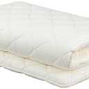 Japanese Futon, Japanese Floor Bed, Tatami Foldable Bed, Roll Up Sleeping Pad, Shikibuton, Made in Japan (White, Twin)