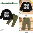 TUEMOS Toddler Boy Clothes Sweatsuits Fall Winters Boy Outfits (6-12 Months, Ba-black)