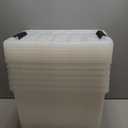 IRIS USA 40 QT Plastic Storage Box with Lid and Latches - 6 Pack - BPA-Free, See-Through Organizing Solution, Durable Nestable Stackable Containers, Secure Pull Handle - Clear