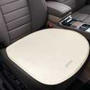 KEYOOG 2PCS Car Seat Covers Cushion, for Car Seat Office Chair, Prevent Seat Dirt, Thin and Breathable, Do Not Affect Seat Ventilation Functions, with Non Slip Bottom, 20.5"x19.3" Beige (J-off-white)