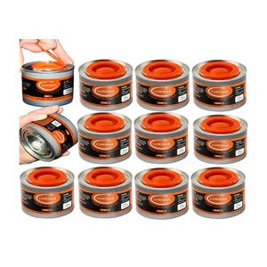 Luminar Resealable-Wick Chafing Fuel Cans, 12 Pack, 4 Hour - Premium Quality Burners for Food Warmers - No More Spills, Waste, or Hassle - Perfect for Convenient, and Long-Lasting Event Catering