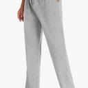 COOFANDY Men Cotton Yoga Pants Casual Sweatpants Jogger Open Bottom Lounge Pants with Pockets Size XL