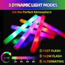 118 Pack Foam Glow Sticks Bulk Party Pack,Party Favors Supplies,3 Flashing Modes Glow In The Dark Party Supplies,Light Up Foam Sticks for Wendding Raves Camping Outdoor