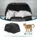 PETSFIT Extra Large Pet Carrier with Wheels- Rolling Dog Carrier for 2 Small Dogs, Large Cat Carrier on Wheels with Adjustable Safety Rope & Waterproof Bottom 
