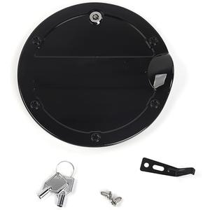 Linskip Fuel Tank Cap Cover with Lock Replacement for Ford F150 & f150 Raptor 2015 2016 2017 2018 2019 2020, Sporty Style Gas Door Cover for 2015-2020 F150 Exterior Accessories(Lock, Black)