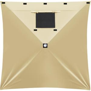 MASTERCANOPY Wind Screen Side Panel with Window for 10x10 Escape Screen Shelter Canopy Tent - Weatherproof, UV Resistant Sun Shade Attachment Accessory (Beige, 1 Pack)
