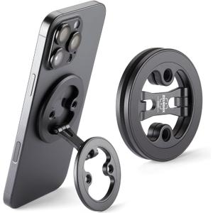 Dual Ring Magnetic Phone Holder Ultra-Compact, Foldable, and Durable Aluminum Alloy Phone Stand for iPhone 12 13 14 15 16 (Compatible with MagSafe Cases)