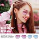 The Fresh Classic Metal Frame Mirror Lens Aviator Sunglasses with Gift Box (28-gold)