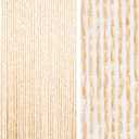 52 Strands 35.4" x 79" Bamboo and Wood Beaded Curtain for Doorway Handmade Natural Doorway Beads Bohemian Bamboo and Wooden Room Devider Hanging Boho Beaded Curtain,Beige