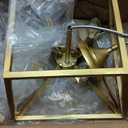 JONATHAN Y JYL7610B 12" Modern Farmhouse Semi Flush Mount Ceiling Light, 4-Light Brass Gold Lantern Fixture, Pagoda Candelabra Light for Low Ceilings, Entryway, Hallway, Kitchen, Bedroom