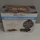 Baker's Friend Electric Quesadilla Maker with Extra Stuffing Design, 9.5 Inch with Easy Slice 6 Wedge, Non Stick Surface, Non-Slip Feet, Grilled Cheese Maker Machine, Graphite Black