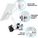 Wasserstein 2-in-1 Universal Pole Mount for Camera & Solar Panel Compatible with Wyze, Blink, Ring, Arlo, Eufy Camera (White)