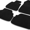 Spec-D Tuning Floor Matspet Front/Rear 4Pc Black Cotton Compatible with 2007-2013 BMW E92 3-Series