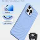 ORNARTO Vortuxe for iPhone 14 Pro Max Case 6.7" | 2X MIL-STD Drop Protection | Compatible with MagSafe | Sleek Aesthetic Liquid Silicone Phone Cover - Sky Whisper