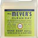 MRS. MEYER'S CLEAN DAY Liquid Hand Soap Refill, Cruelty Free and Biodegradable Formula, Lemon Verbena Scent, 33 oz (33 Fl Oz (Pack of 1))