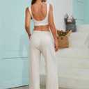 Beautiful Nomad Women's Linen Pants Casual High Waisted Wide Leg Pant Baggy Trousers with Pockets (XL)