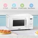 COMFEE' Countertop Microwave Oven, 0.7 Cu.Ft, 700W,Pearl White, ECO Mode