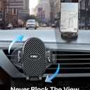 YRU Phone Holders for Your Car [2026 Upgraded Military Metal Hook], Cellphone Holder Car[No Fear of Bumps] Vent Phone Mount Truck Compatible with iPhone17 16 15 14 13 12 Samsung Android, Gloss Black