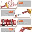 AgiiMan 28 Reach Fruit Picker with Telescopic Extension Pole, 5 to 20 FT Fruit Picker Pole Lightweight and Sturdy Aluminum Telescopic Pole, Easy to Assemble Fruit Picking Basket