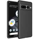 BREPRIO for Google Pixel 7 Pro Case, Slim Fit Design, Flexible Frosting TPU Scratch-Resistant Phone Case, Black, Pack of 3