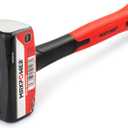 MAXPOWER 4lb Club Hammer, Mini Sledge Hammer with 9-inch Fiberglass Handle, Drop Forged Steel Head