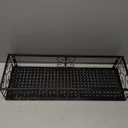 Balcony Flower Pot Stand Rack Patio Railing Shelf Plant Pots Holder Windows decorate (L, Black)