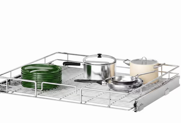 Stowcraft Pull Out Cabinet Organizer 27 in W x 21.5 in D Kitchen Slide Shelf