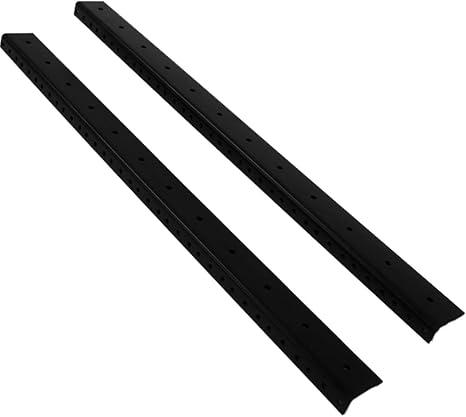 Seismic Audio - SARHW19 - Pair of 17.5 Inch 10 Space Rack Case Rails for PA DJ Rack Road ATA Case - Full Hole