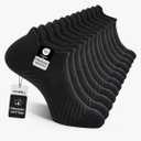 FITRELL 6 Pack Men's Athletic Running Ankle Socks Low Cut Cushioned Wicking Anti-Blister Breathable Sport Socks