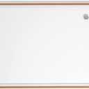U Brands Magnetic Dry Erase Board White Board, 30" x 20", Modern White Wood Style Pin-It Frame, Includes Marker and Magnet