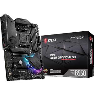 MSI MPG B550 Gaming Plus V1 Gaming Motherboard (AMD Ryzen 5000, AM4, DDR4, PCIe 4.0, SATA 6Gb/s, M.2, USB 3.2 Gen 2, HDMI/DP, ATX)