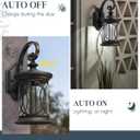 Solar Wall Lights Outdoor, Solar Dusk to Bawn Lights with LED Light Source, Waterproof Porch Lights Outdoor for Front Yards, Backyards, Porch, Garages, HS165S-1