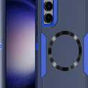 Designed for Samsung Galaxy S25 Case,Magnetic,Double Drop Protection Heavy Duty,Compatible with MagSafe,Dustproof,No Fading, No Yellowing,for Men Women,Sky Blue