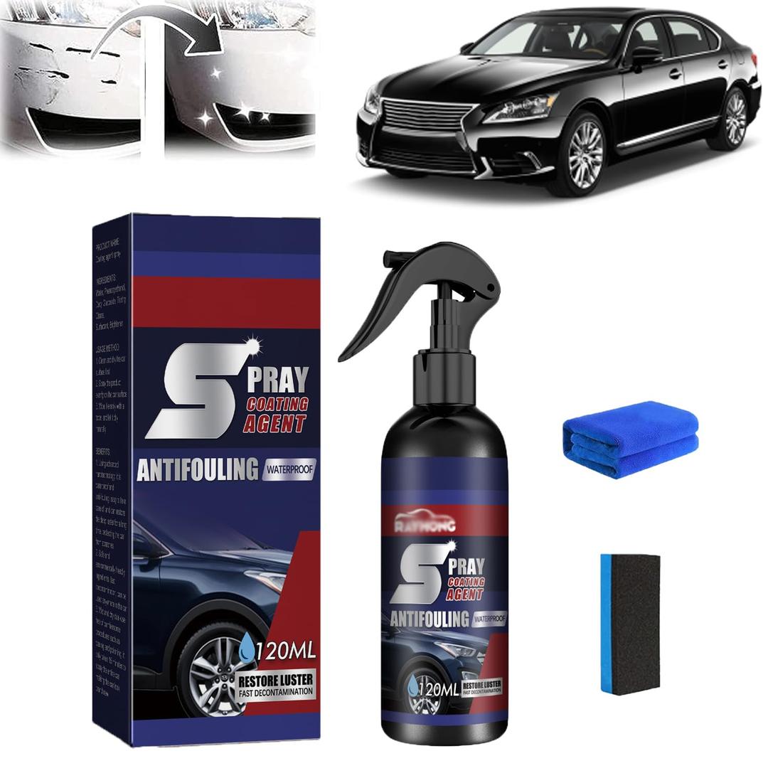 Multi-Functional Coating Renewal Agent Spray, 3-in-1 Ceramic Car Coating Spray, Cars Polish Sprays for All Vehicles (120ml)