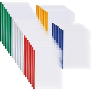 150 Pcs Bulk A4 Clear Report Cover with Sliding Bar 5 Colors Folder Binder Sliding Bar Files Classification Transparent Resume Clipbar Presentation File Folders for School and Office