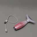 Neck Face Massager, Skin Care Face Massage Tool, 3-in-1 Facial Massager, Face Sculpting Tool with Thermals, Vibration (Pink)