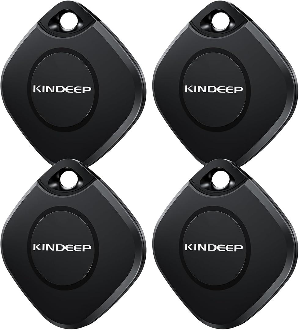 Air Tracker Tag-4 Pack: Smart Bluetooth Tracker Item Finder Work with Apple Find My (iOS only), Luggage Tracker for Kids Keys Wallet Bags Pets, Locator Tracking Device for Home Outdoor Travel Hiking