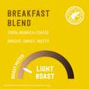 Amazon Brand - Happy Belly Breakfast Blend Compostable Coffee Pods, Light Roast, Compatible with K-Cup Brewer, 96 Count (EXP 12/23/26)