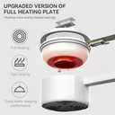 Hot Pot Electric with Steamer, 1.5L Ceramic Glaze Non-stick Portable Pot, Dual Power Multi-functional Electric Cooker, Suitable for Steak, Pasta, Hot Pot, Ramen, Dorm Room Essential (1.6 Quarts, White)