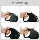 Retractable Dog Leash for Large Dogs up to 110 lbs  17ft Long Hands Free Lead for Dogs  Reflective Heavy Duty Puppy Leash and Waist Dog Leashes for Training, Running, Outside  Correa para Perros