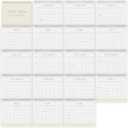 2 x Aesthetic Desk Calendar 2025-2026 - Runs from January 2025 until June 2026 - Beautiful Small Flip Desktop Calendar for Easy Organizing (Beige)